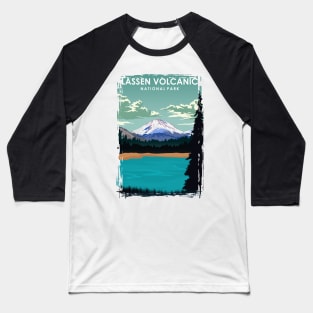 Lassen Volcanic National Park Travel Poster Baseball T-Shirt